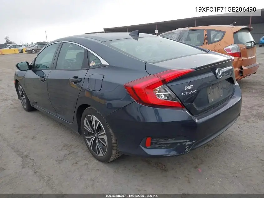 19XFC1F71GE206490 2016 Honda Civic Ex-L