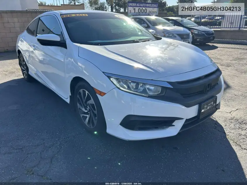 2HGFC4B05GH304213 2016 Honda Civic Lx-P