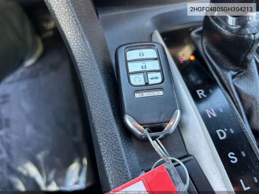2HGFC4B05GH304213 2016 Honda Civic Lx-P