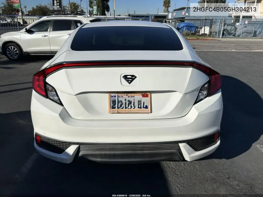 2HGFC4B05GH304213 2016 Honda Civic Lx-P