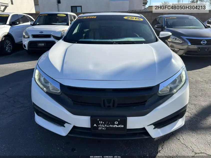 2HGFC4B05GH304213 2016 Honda Civic Lx-P
