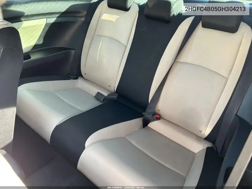 2HGFC4B05GH304213 2016 Honda Civic Lx-P