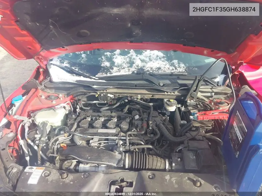 2HGFC1F35GH638874 2016 Honda Civic Ex-T