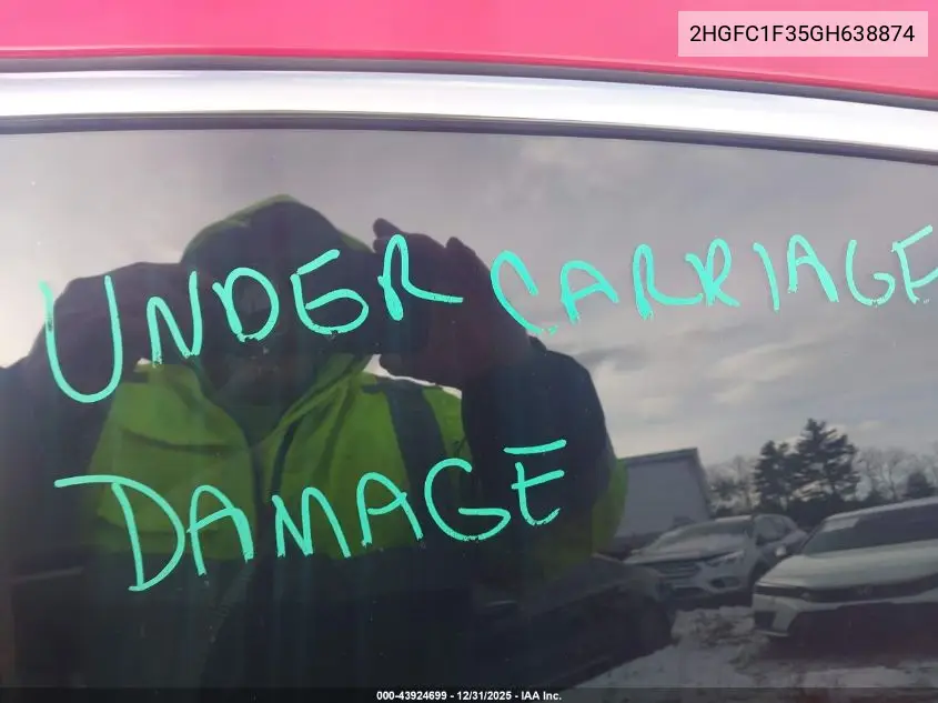 2HGFC1F35GH638874 2016 Honda Civic Ex-T