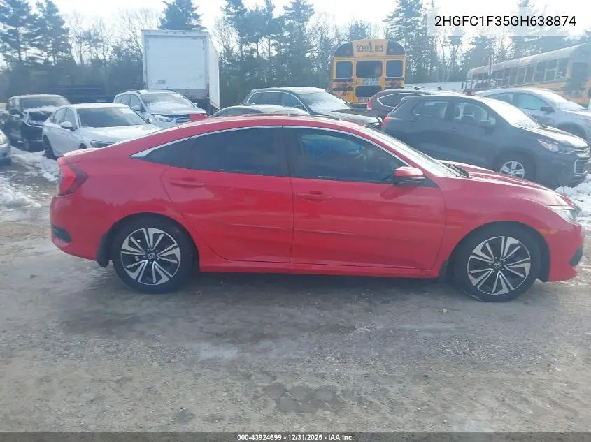 2HGFC1F35GH638874 2016 Honda Civic Ex-T