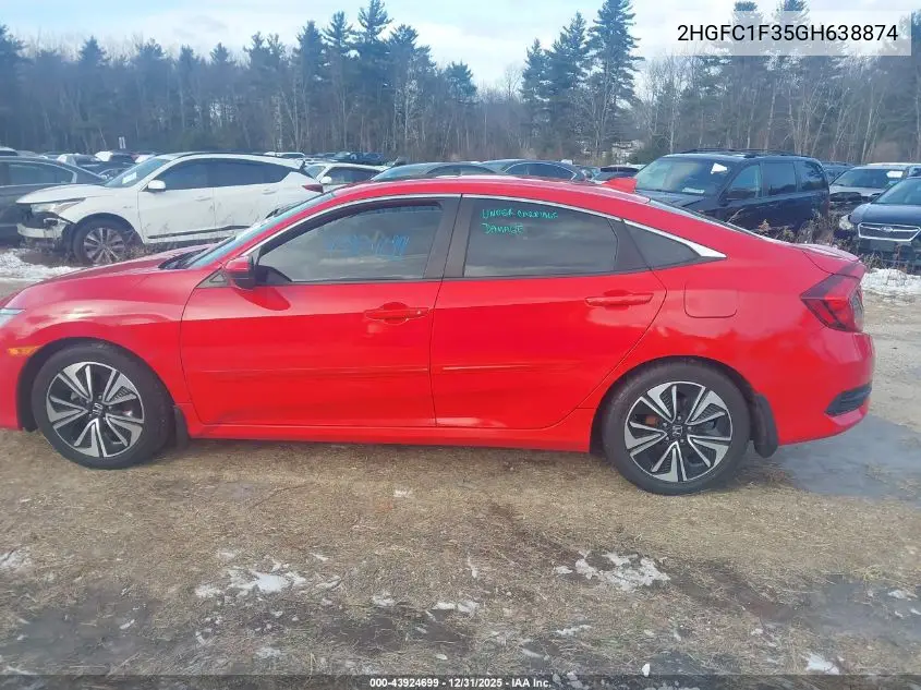 2HGFC1F35GH638874 2016 Honda Civic Ex-T