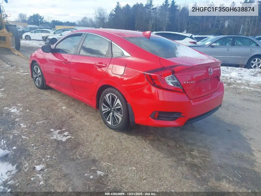 2HGFC1F35GH638874 2016 Honda Civic Ex-T