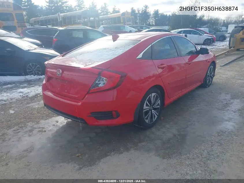 2HGFC1F35GH638874 2016 Honda Civic Ex-T