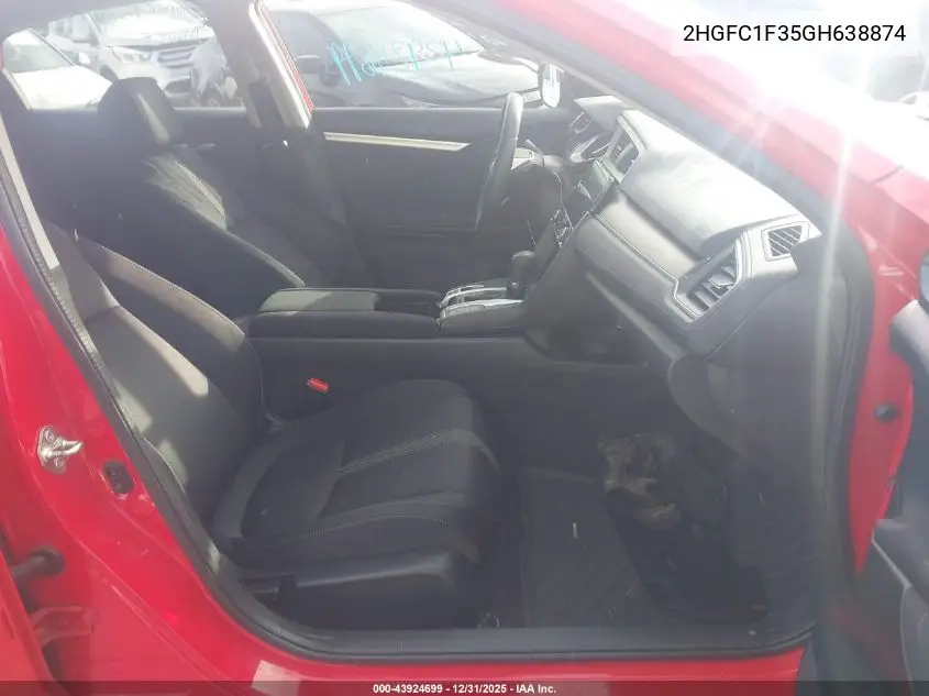 2HGFC1F35GH638874 2016 Honda Civic Ex-T