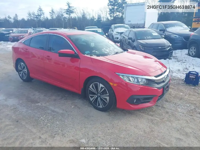 2HGFC1F35GH638874 2016 Honda Civic Ex-T