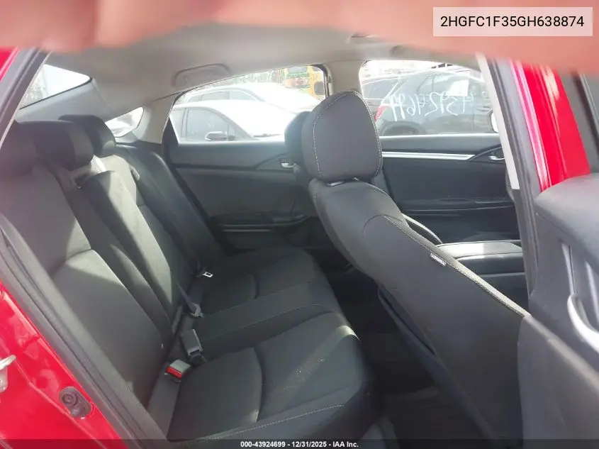 2HGFC1F35GH638874 2016 Honda Civic Ex-T