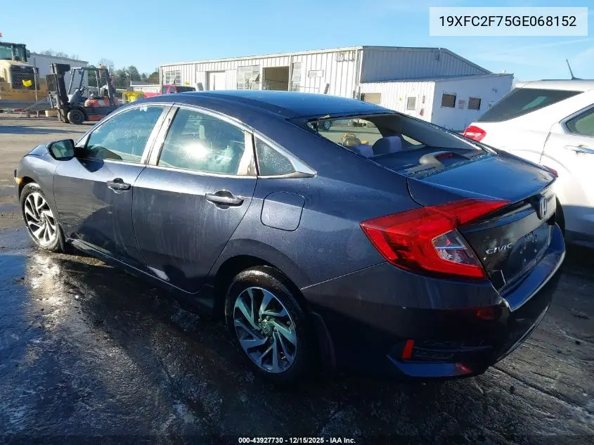 19XFC2F75GE068152 2016 Honda Civic Ex