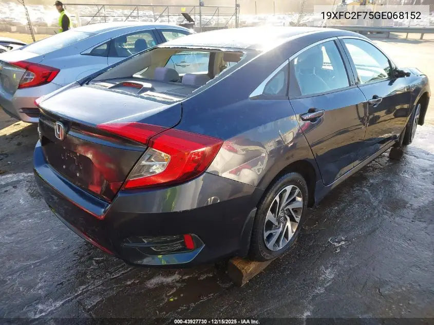 19XFC2F75GE068152 2016 Honda Civic Ex