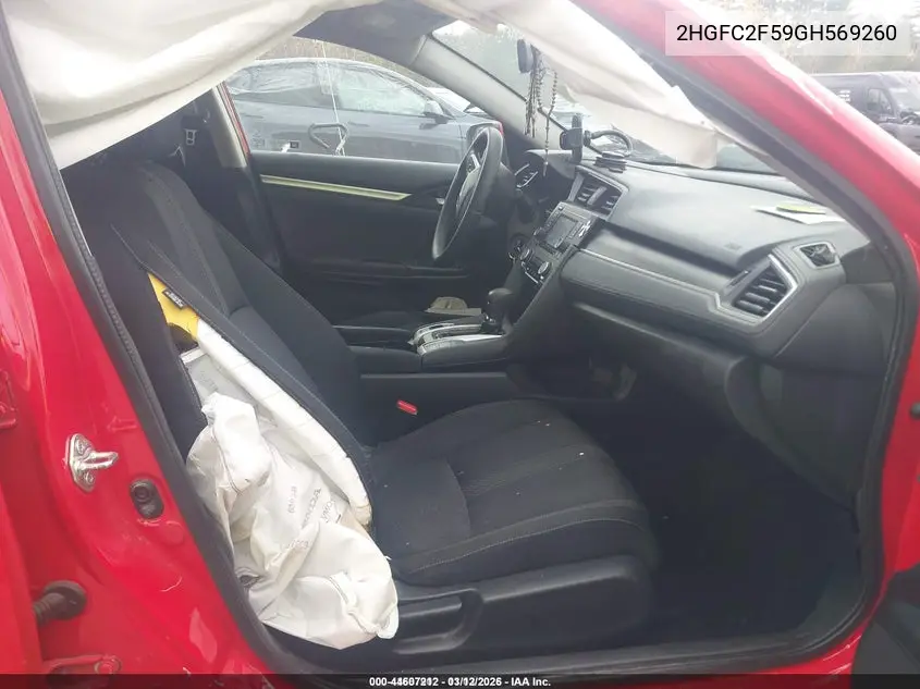 2HGFC2F59GH569260 2016 Honda Civic Lx