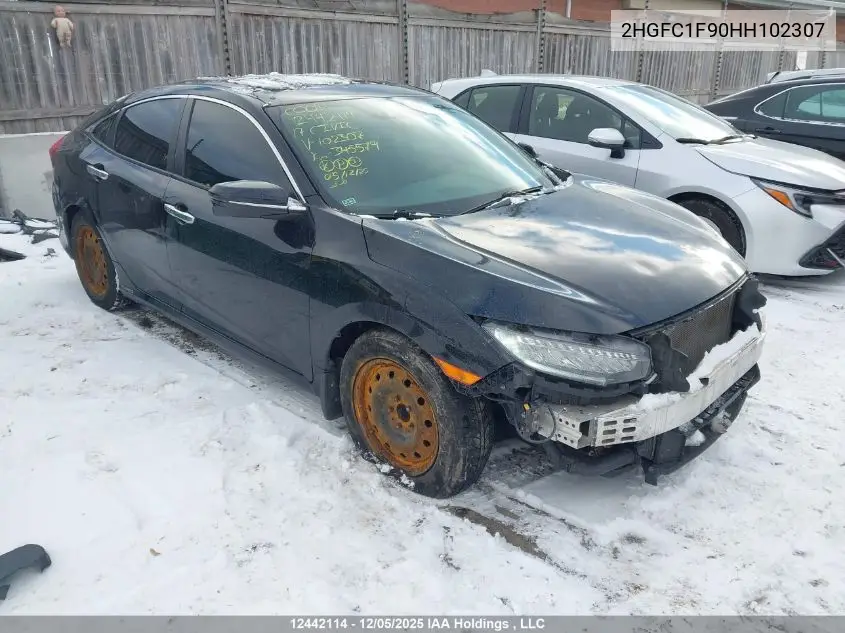 2HGFC1F90HH102307 2017 Honda Civic Touring