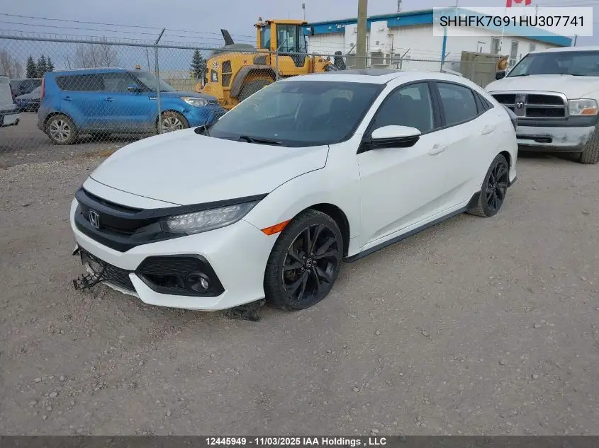 SHHFK7G91HU307741 2017 Honda Civic Sport Touring