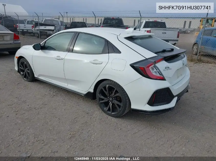 SHHFK7G91HU307741 2017 Honda Civic Sport Touring