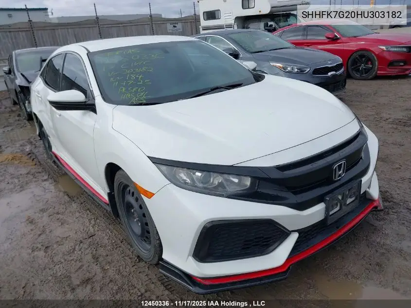 SHHFK7G20HU303182 2017 Honda Civic Lx