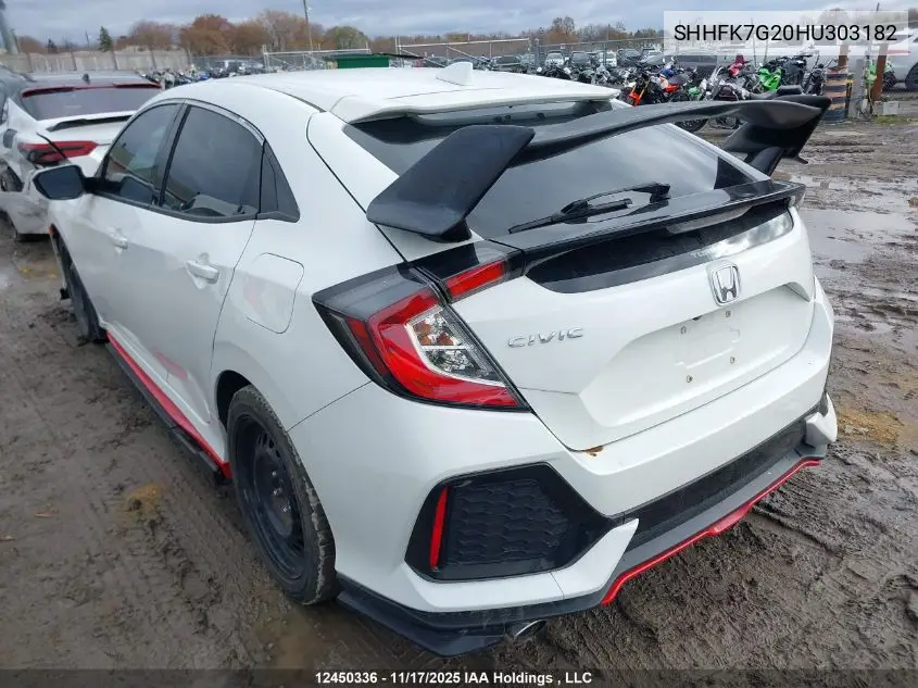 SHHFK7G20HU303182 2017 Honda Civic Lx