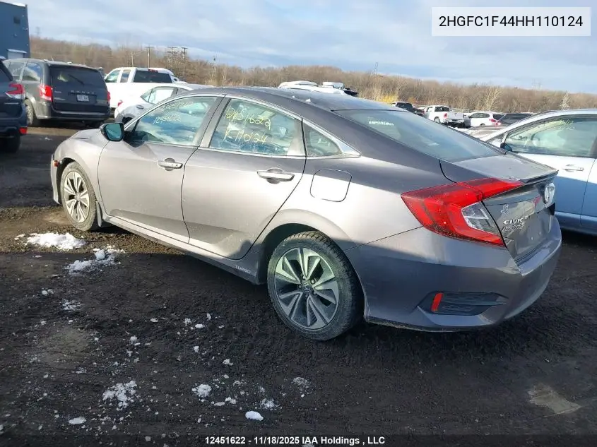 2HGFC1F44HH110124 2017 Honda Civic Ex