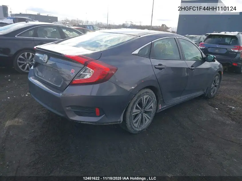 2HGFC1F44HH110124 2017 Honda Civic Ex