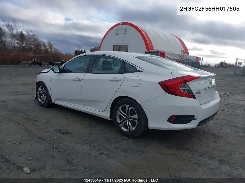 2HGFC2F56HH017605 2017 Honda Civic Lx