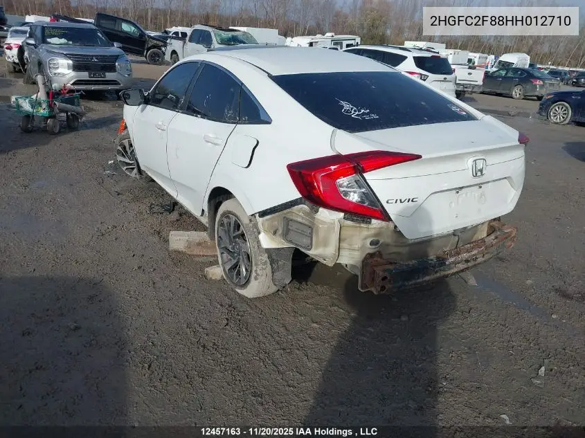 2HGFC2F88HH012710 2017 Honda Civic Ex 4Dr