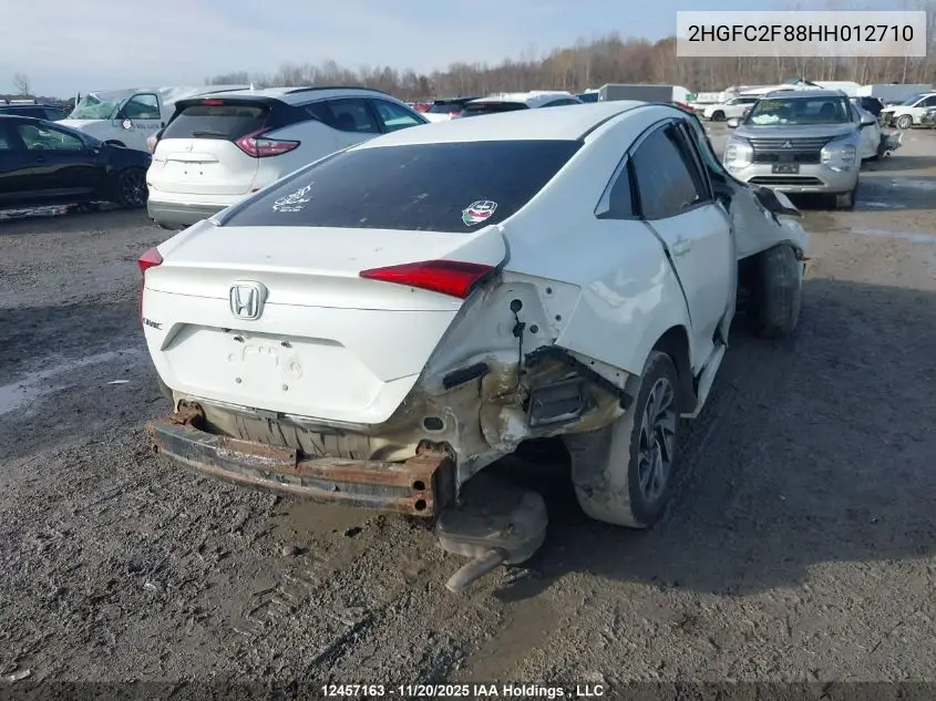 2HGFC2F88HH012710 2017 Honda Civic Ex 4Dr