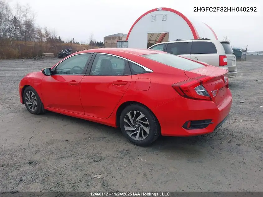 2HGFC2F82HH040292 2017 Honda Civic Ex 4Dr