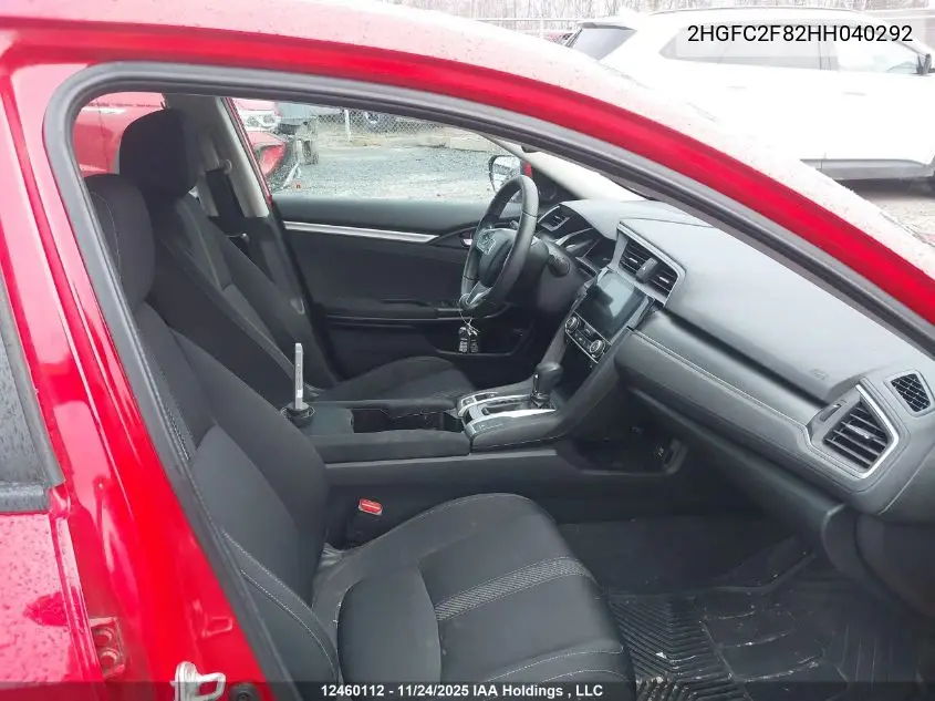2HGFC2F82HH040292 2017 Honda Civic Ex 4Dr