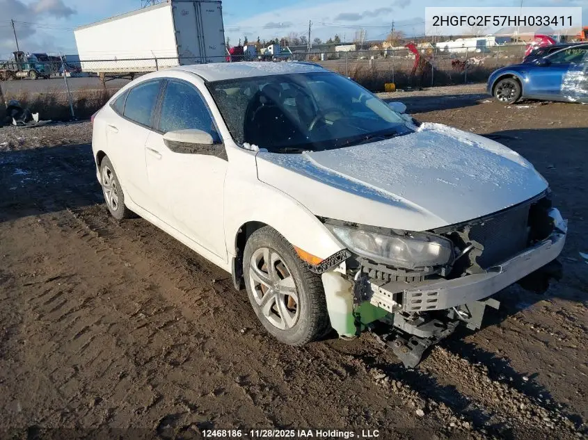 2HGFC2F57HH033411 2017 Honda Civic Lx