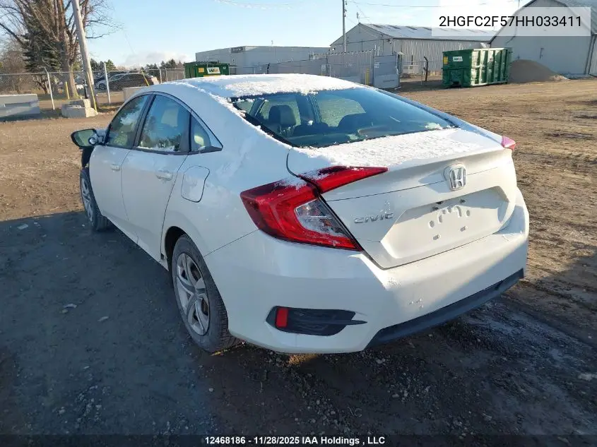 2HGFC2F57HH033411 2017 Honda Civic Lx