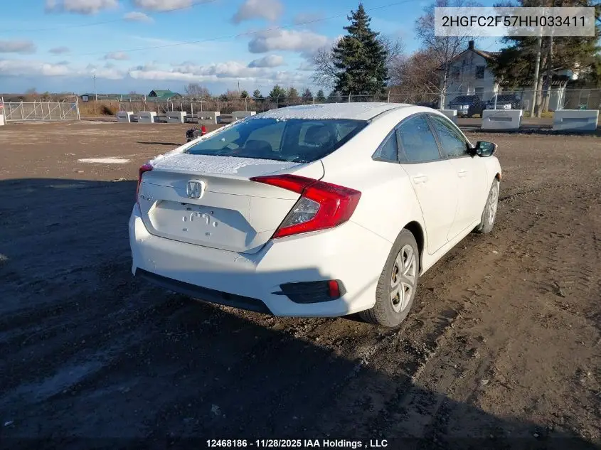 2HGFC2F57HH033411 2017 Honda Civic Lx