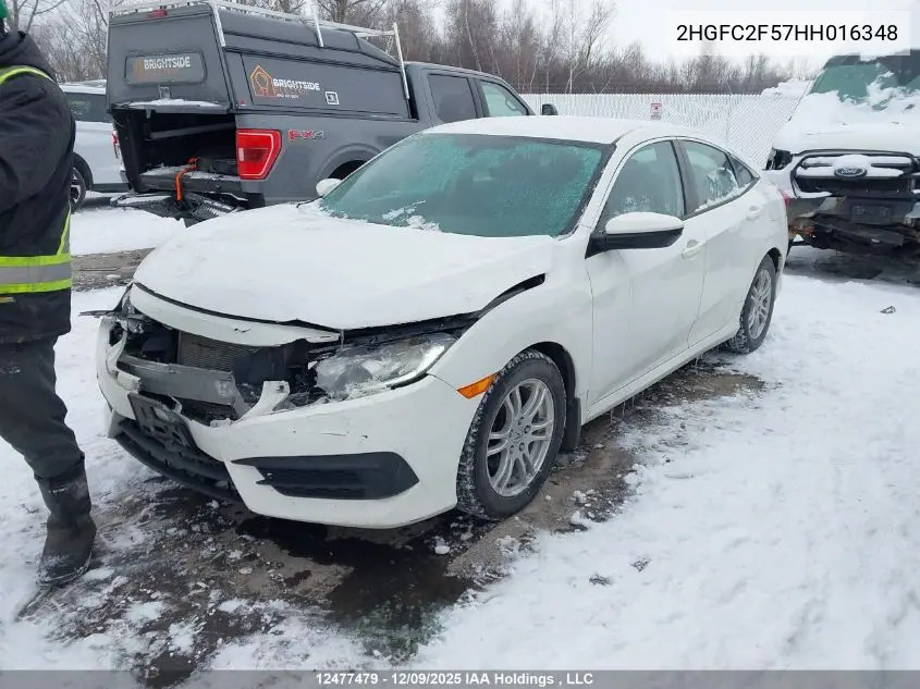 2HGFC2F57HH016348 2017 Honda Civic Lx