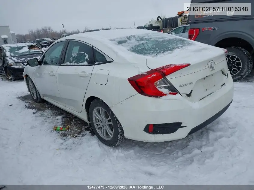 2HGFC2F57HH016348 2017 Honda Civic Lx