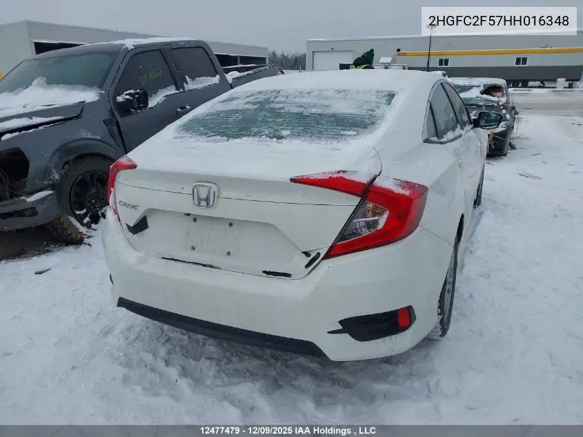 2HGFC2F57HH016348 2017 Honda Civic Lx