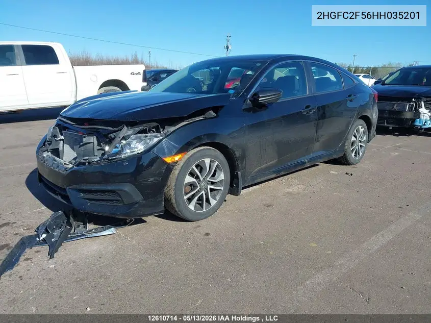 2HGFC2F56HH035201 2017 Honda Civic Lx