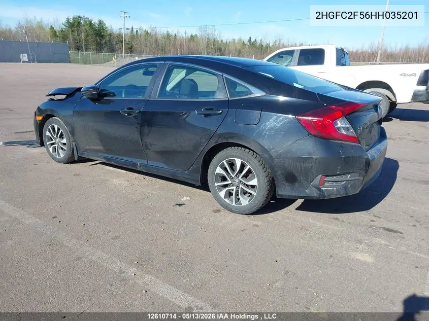 2HGFC2F56HH035201 2017 Honda Civic Lx