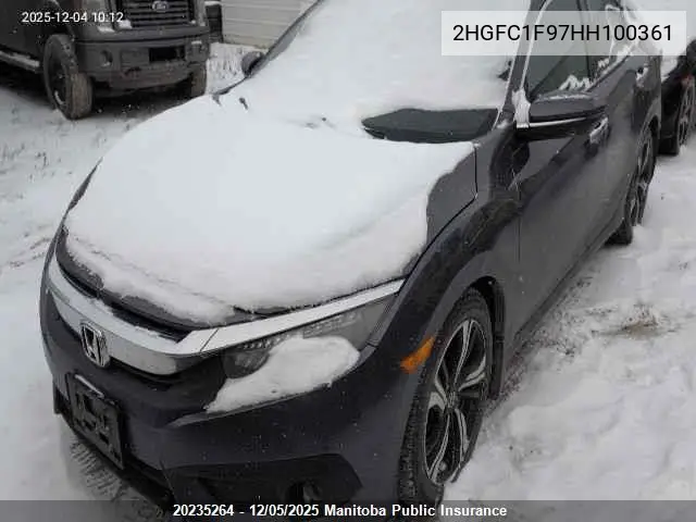 2HGFC1F97HH100361 2017 Honda Civic Sedan Touring