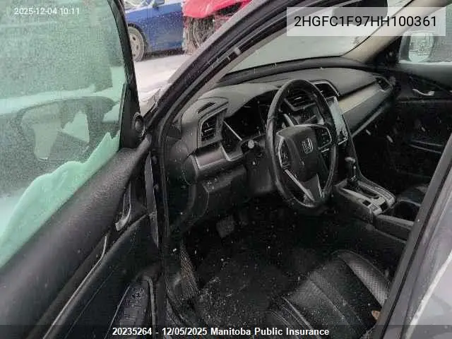 2HGFC1F97HH100361 2017 Honda Civic Sedan Touring