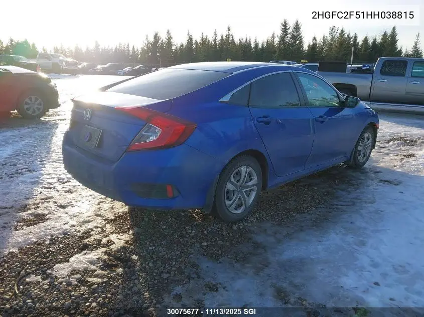 2HGFC2F51HH038815 2017 Honda Civic Sedan