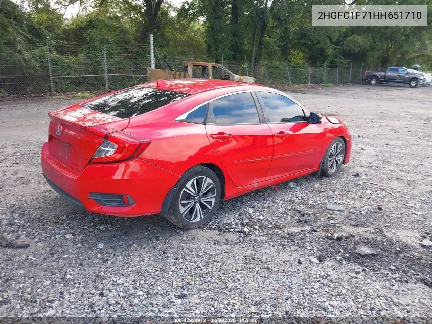 2HGFC1F71HH651710 2017 Honda Civic Ex-L