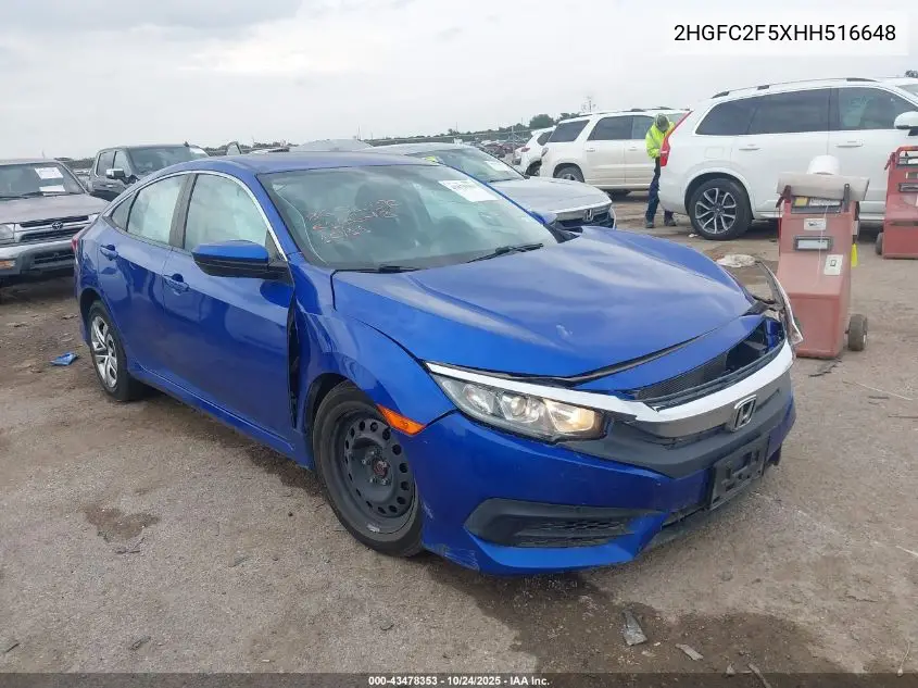 2HGFC2F5XHH516648 2017 Honda Civic Lx