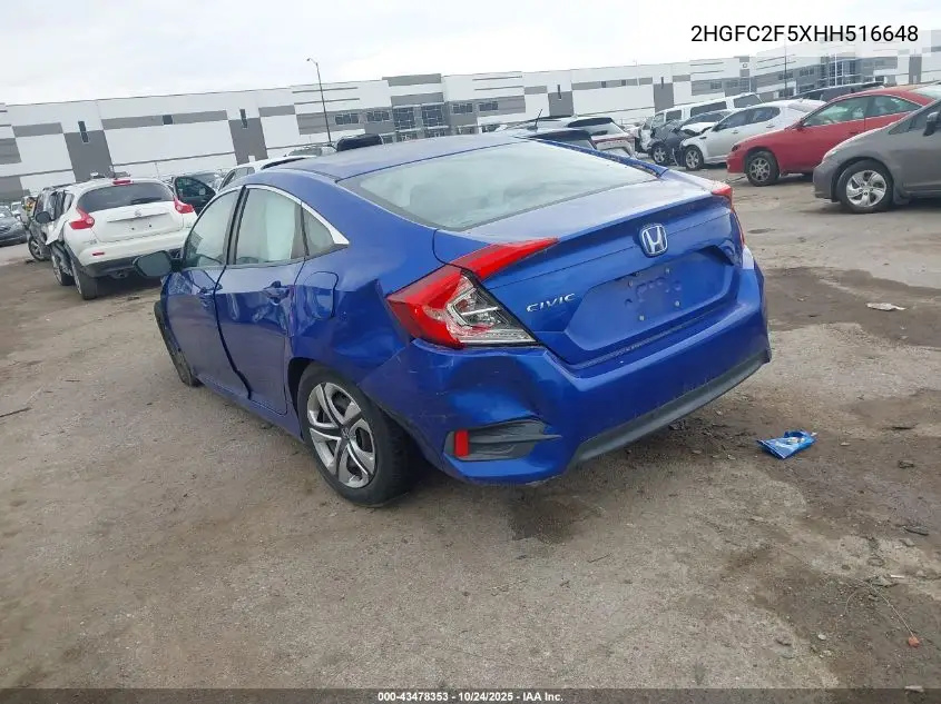 2HGFC2F5XHH516648 2017 Honda Civic Lx