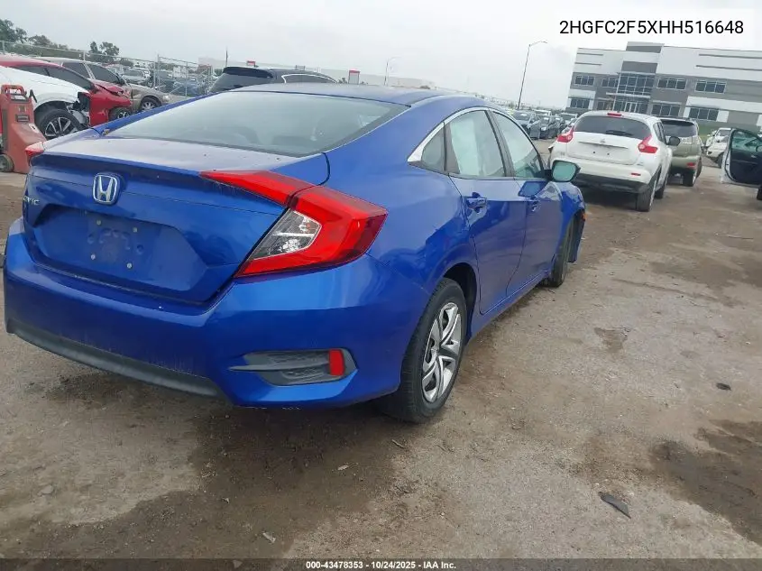 2HGFC2F5XHH516648 2017 Honda Civic Lx