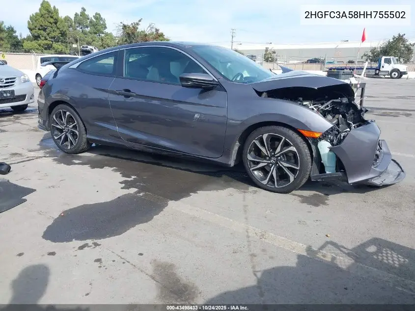 2HGFC3A58HH755502 2017 Honda Civic Si