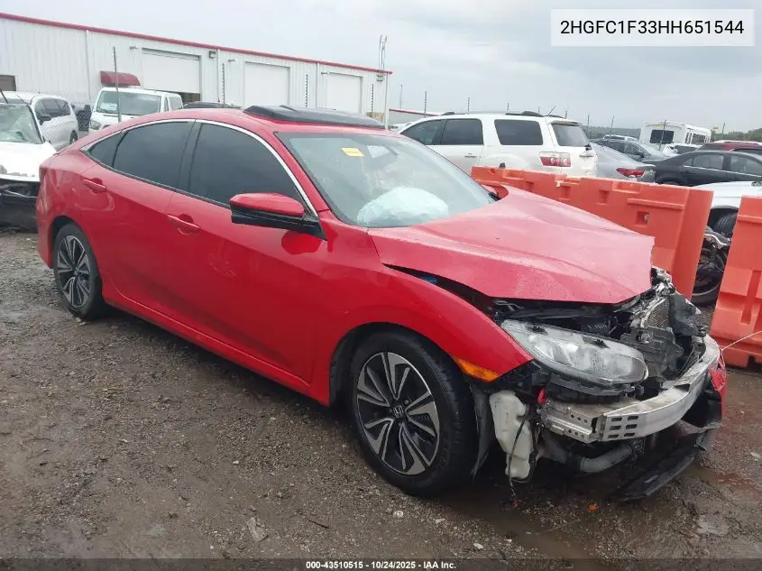 2HGFC1F33HH651544 2017 Honda Civic Ex-T
