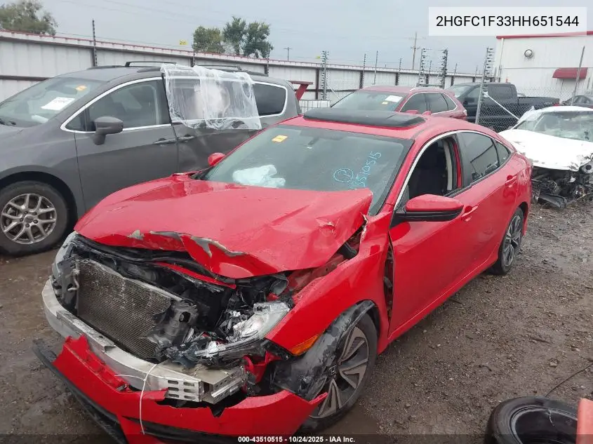 2HGFC1F33HH651544 2017 Honda Civic Ex-T