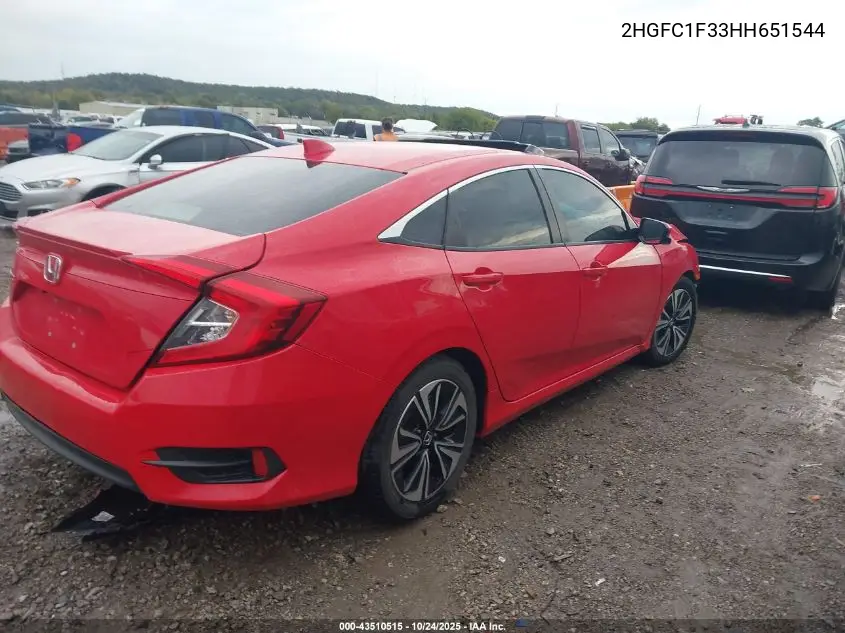 2HGFC1F33HH651544 2017 Honda Civic Ex-T