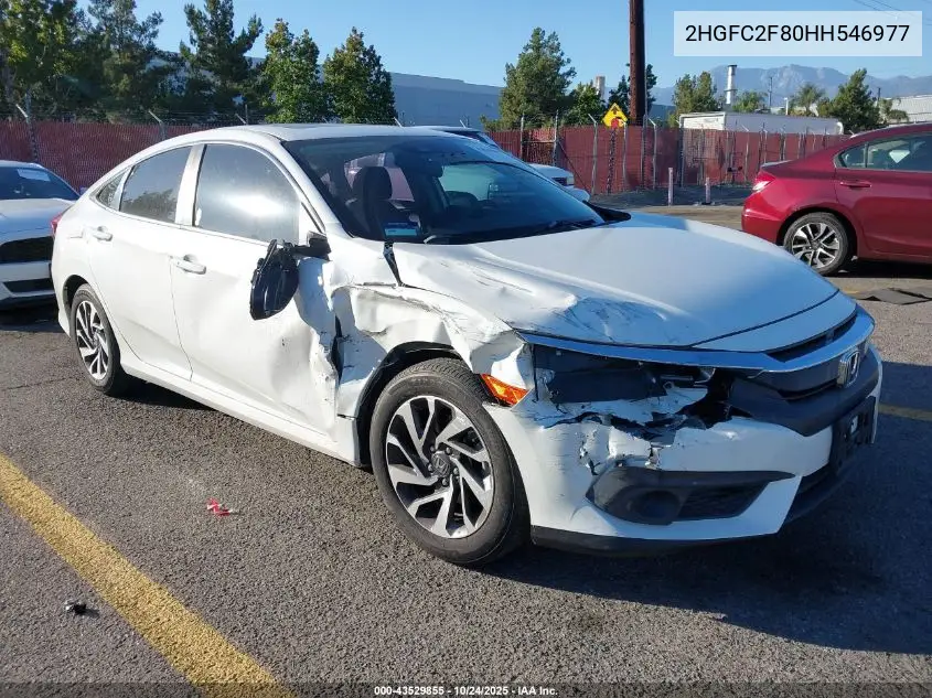 2HGFC2F80HH546977 2017 Honda Civic Ex